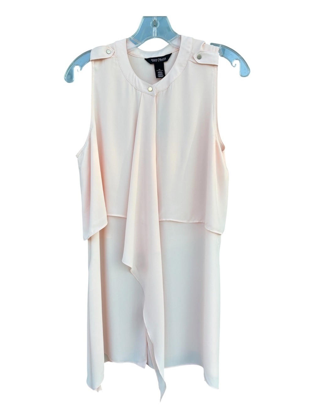 NWT WHBM Peach Sleeveless Drape Tunic - Size Medium